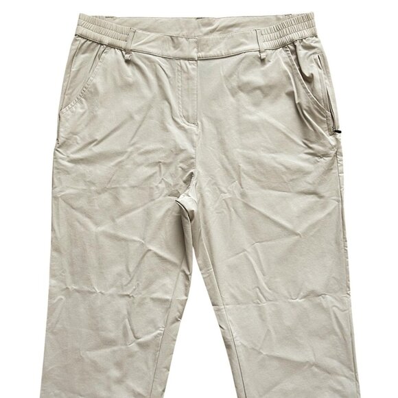 Hiverlay Pants Womens Large Khaki Golf Stretch Elastic Waist Performance Travel - Picture 5 of 11